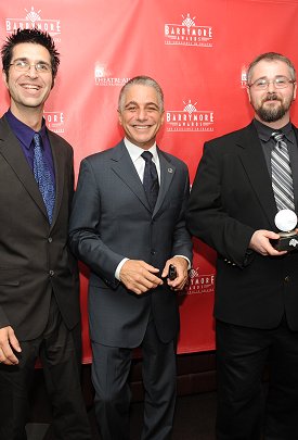 Former Lantern Education Director George Sedgwick, actor Tony Danza, and current Lantern Education Director Joshua Browns at the 2009 Barrymore Awards for Excellence in Theatre. Photo: HughE Dillon.